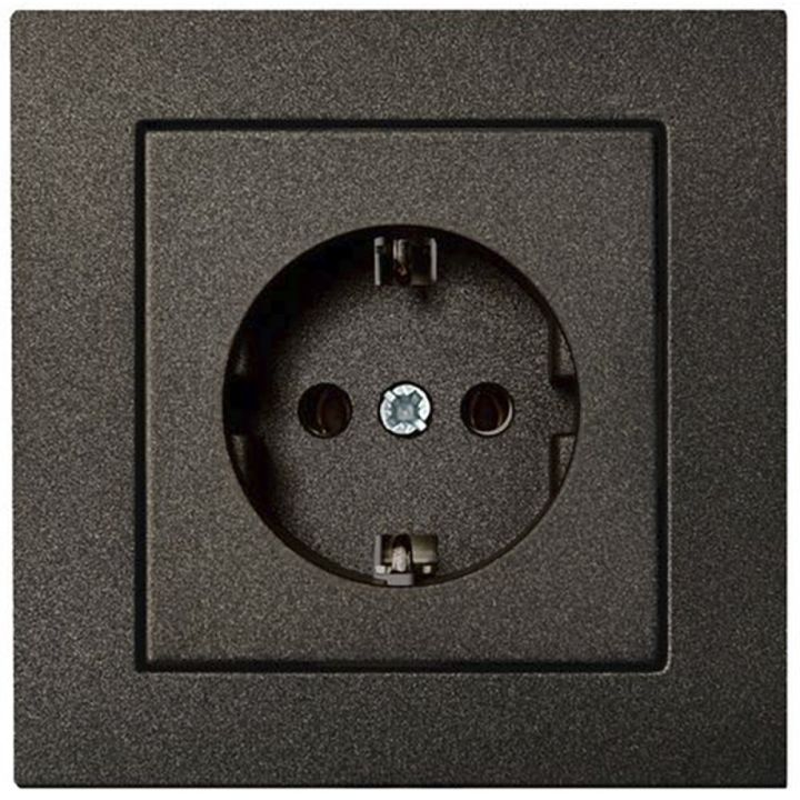 Maandusega pistikupesa Epsilon raamita must