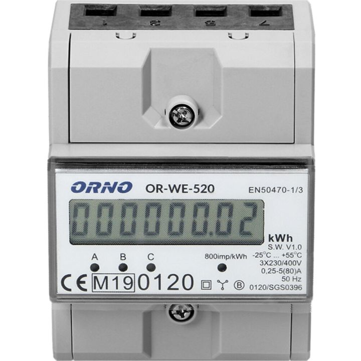 Elektrienergia arvesti Orno OR-WE-520, kolmefaasiline