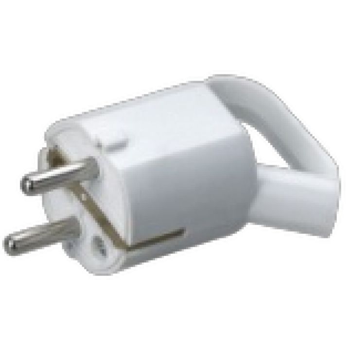 Pistik Schuko maandusega 2P+PE valge