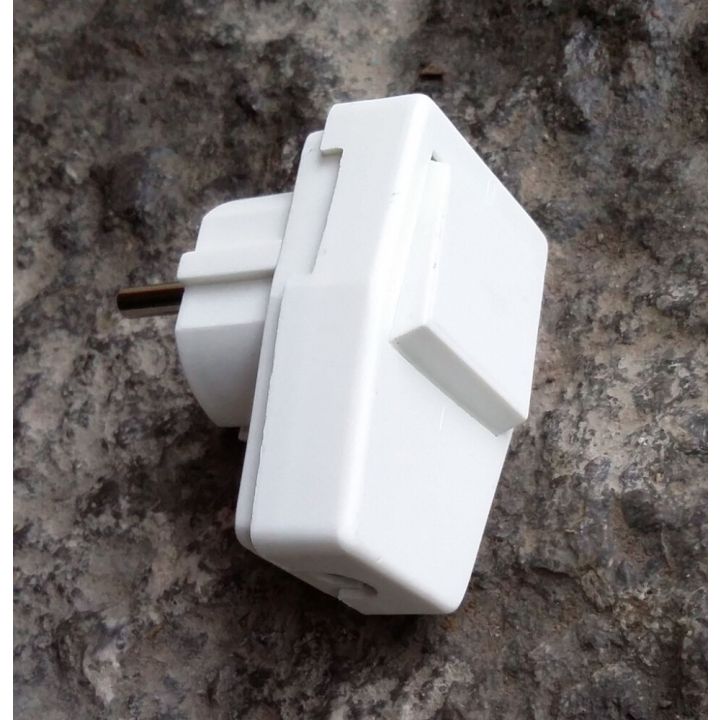 Pistik lülitiga Unitec Schuko 16A / 250 V valge
