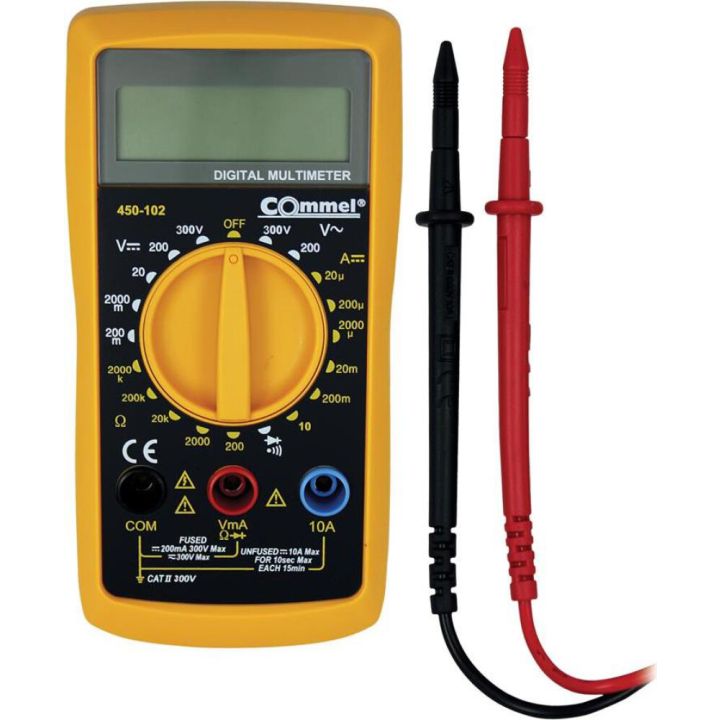 Digitaalne multimeeter Commel DC/AC LCD-ekraaniga