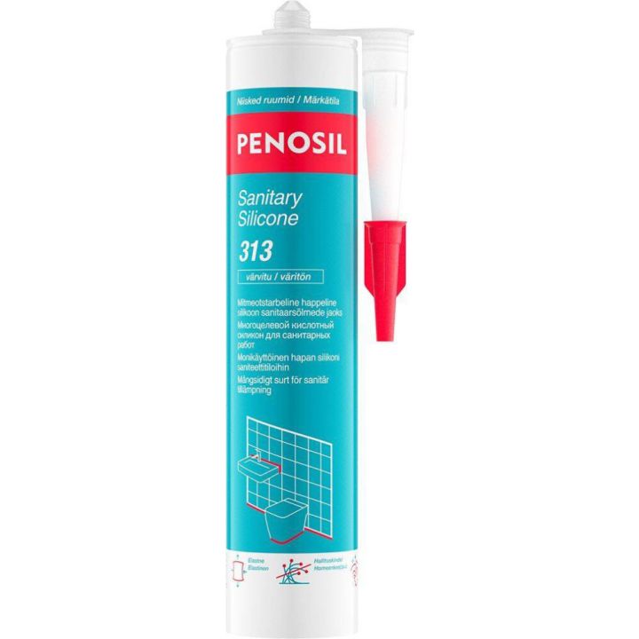 Sanitaarsilikoon Penosil Sanitary Silicone 313 värvitu 300 ml