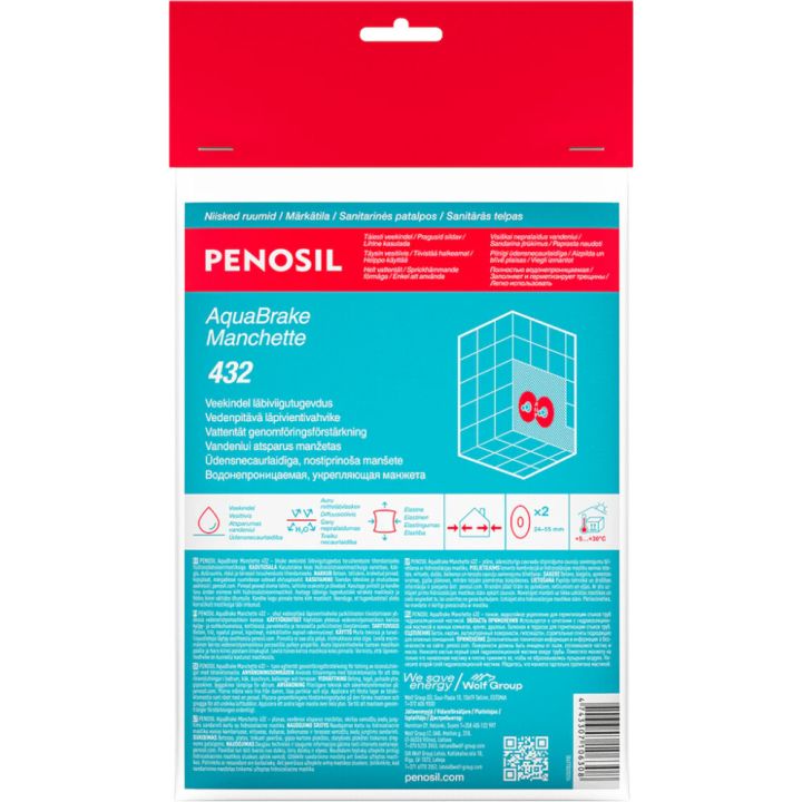 Veekindel läbiviigutugevdus Penosil Aquabrake Manchette 432 55-115 mm