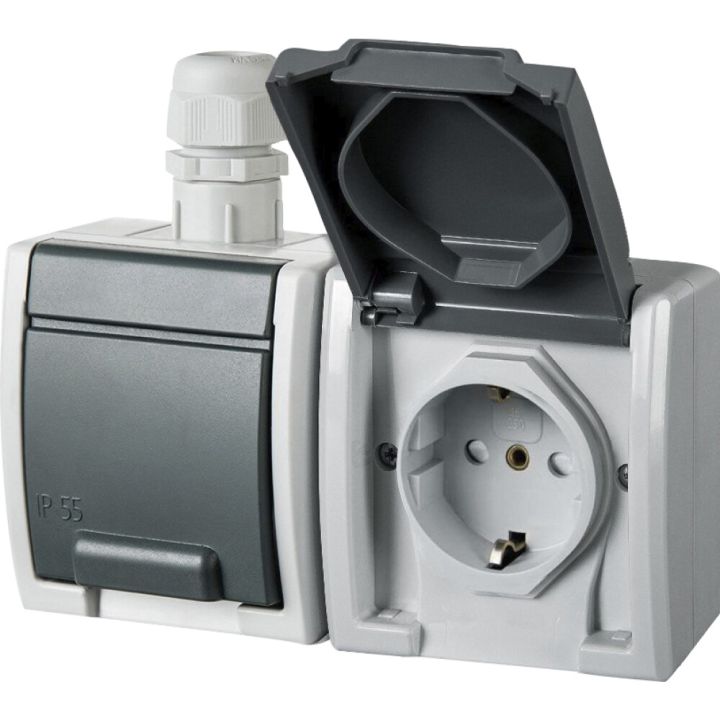 Pistikupesa Aquant 2-ne, maandusega