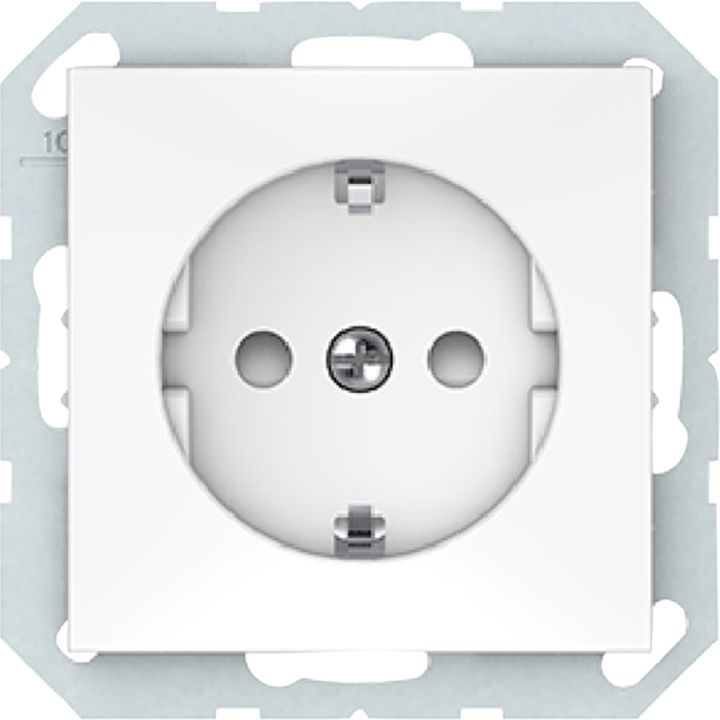 Pistikupesa raamita Vilma Quadrum QR 1000 maandusega lastekaitsmega valge