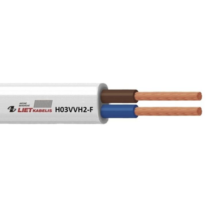 Kiudkaabel lapik Lietkabelis H03VVH2-F 2 x 0,75 mm² 5 m