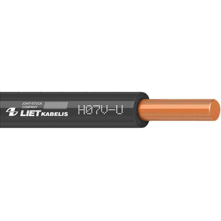 Elektrikaabel Lietkabelis H07V-U 1,5 mm² must