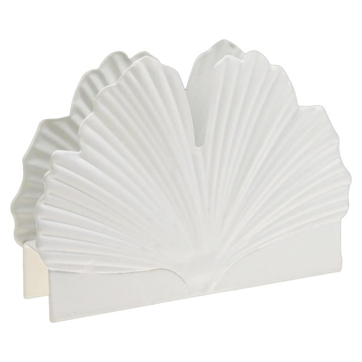Salvrätihoidja Weiste lehekujuline 15 x 6 x 11 cm, valge