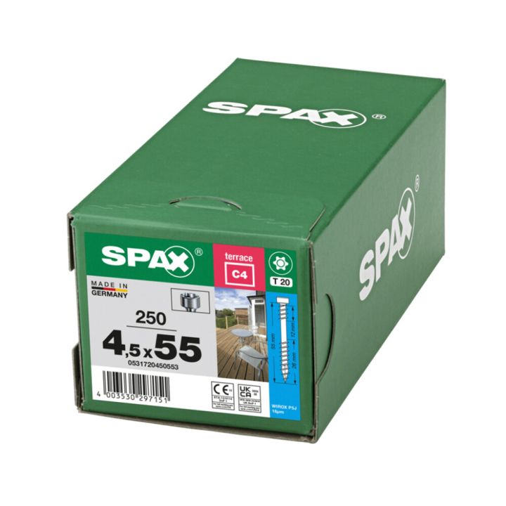 Terrassikruvi Spax T-star plus T20 4,5 x 55 mm 250 tk