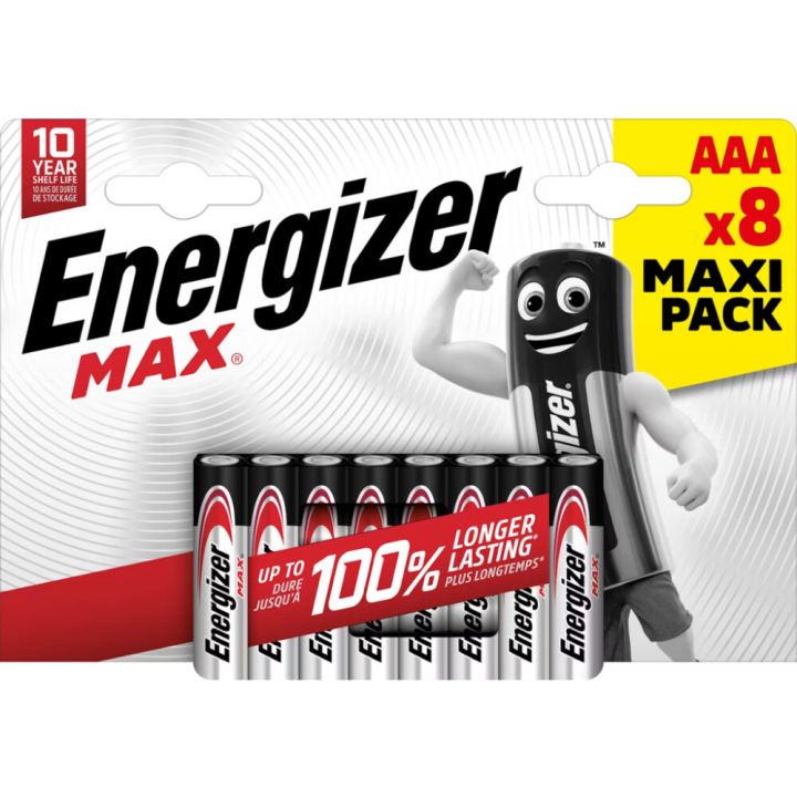  Patareid Energizer MAX AAA LR03 1.5V – 8 tk