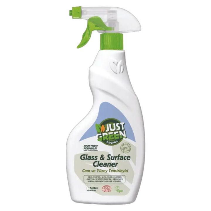 Klaasipuhastusvahend Just Green Organic Glass & Surface Cleaner 500 ml