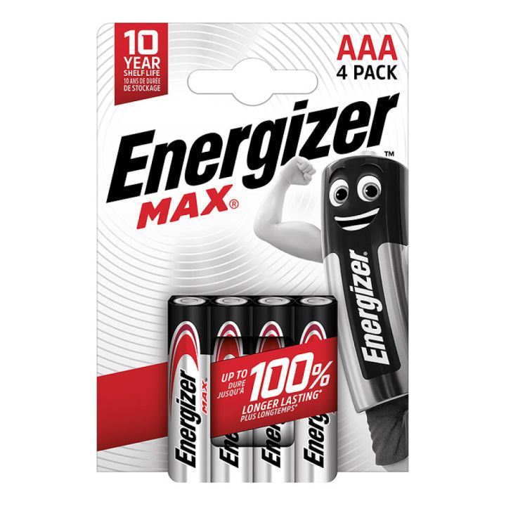  Patareid Energizer Max AAA LR03 1.5 V – 4 tk pakis
