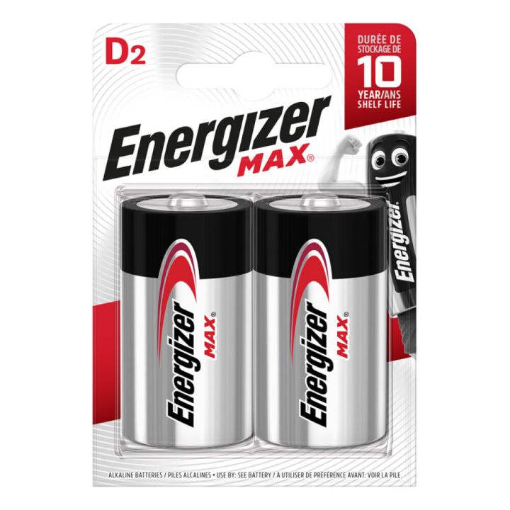 Patareid Energizer Max D LR20 / E95 1.5V – 2 tk pakis