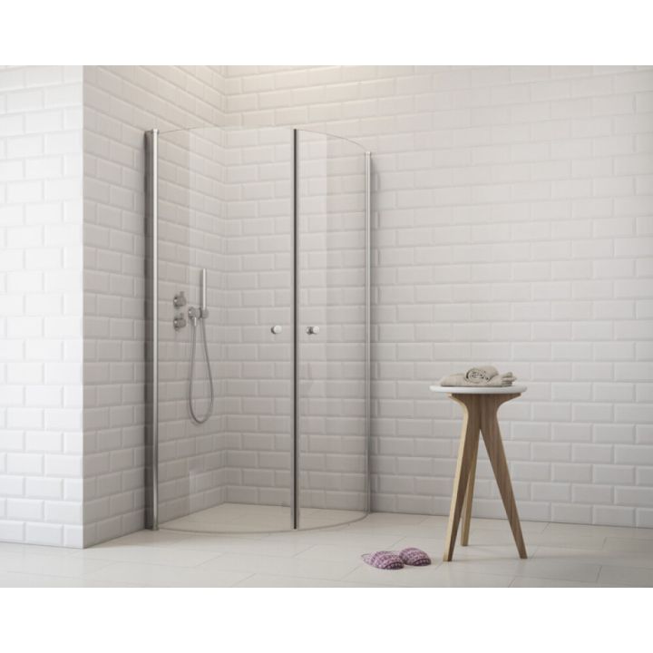 Dušinurk Corniche Elsa pööratavate ustega 90 x 90 cm kroomitud