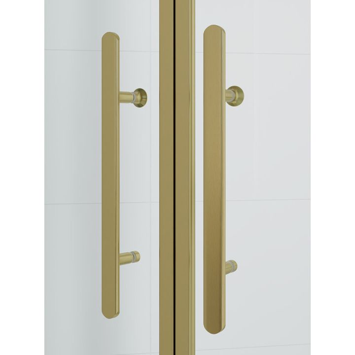 Kumera dušiukse seinaprofiil ja käepide Camargue Skärgård harjatud messing