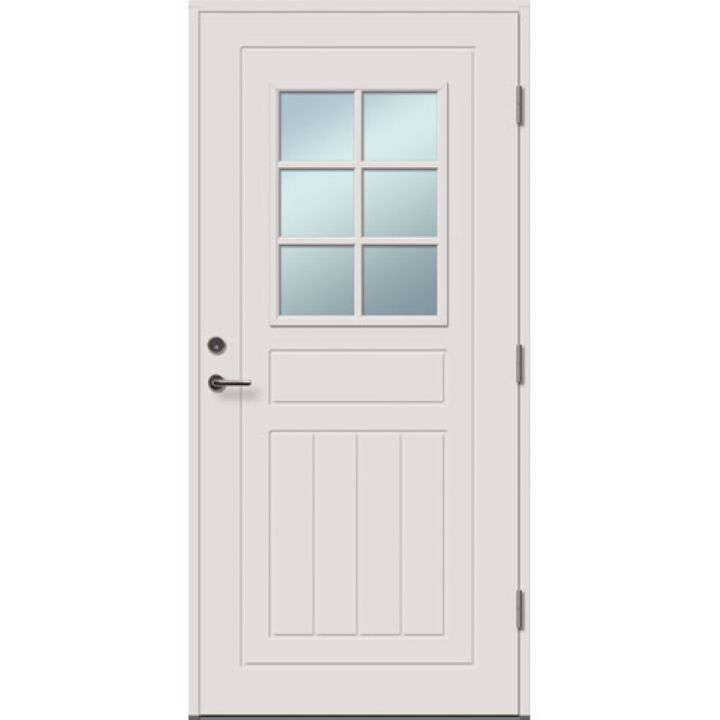 Välisuks Lund M10 x 21, valge parem