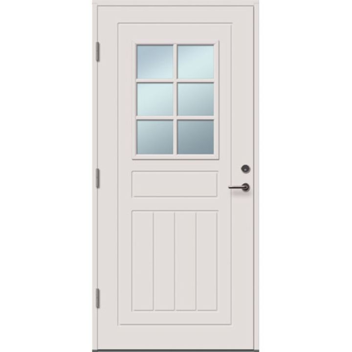 Välisuks Lund M10 x 21, valge vasak