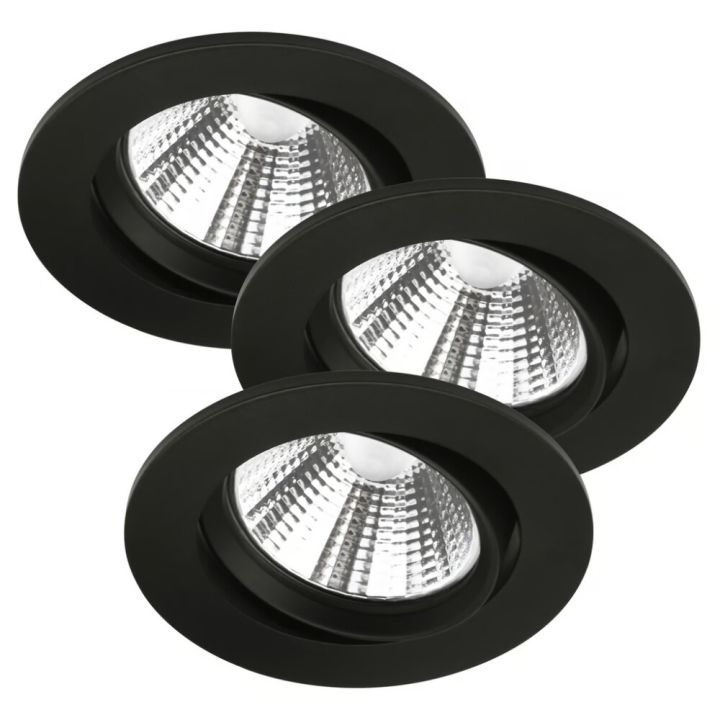 Süvistatavad LED-kohtvalgusti Nordlux Fremont 3 tk pakis, must