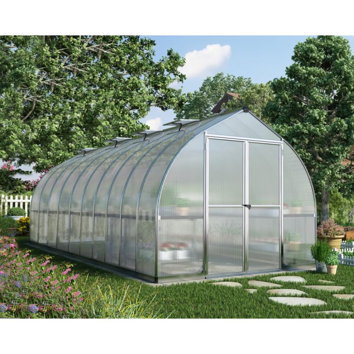 Kasvuhoone Palram-Canopia Bella 14,7 m², hõbedane