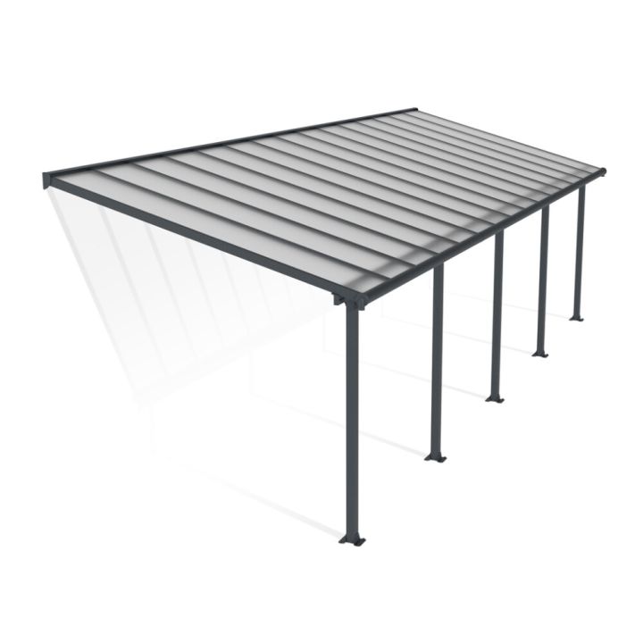 Terrassikatus Canopia Olympia hall/läbipaistev 3 x 9 m