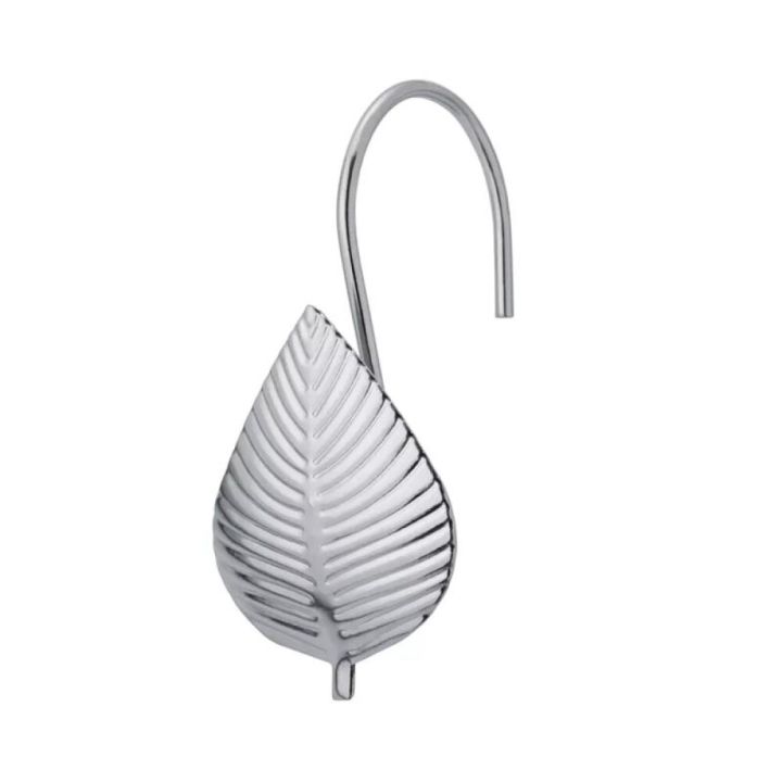 Dušikardina rõngad Diaqua Leaf kroom 7 x 4,5 cm 12 tk/pakk