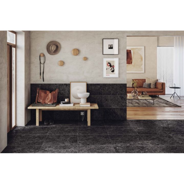 Põrandaplaat Atlas Concorde Marble Mix must 60 x 60 cm