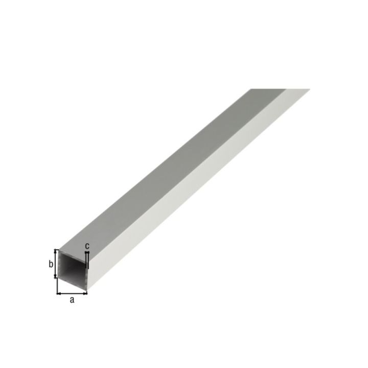 Nelikanttoru alumiinium 20 x 20 x 2000 mm