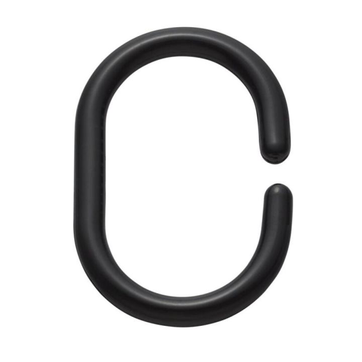 Dušikardina rõngad Diaqua Basic mattmust 6 x 4,2 cm 12 tk/pakk