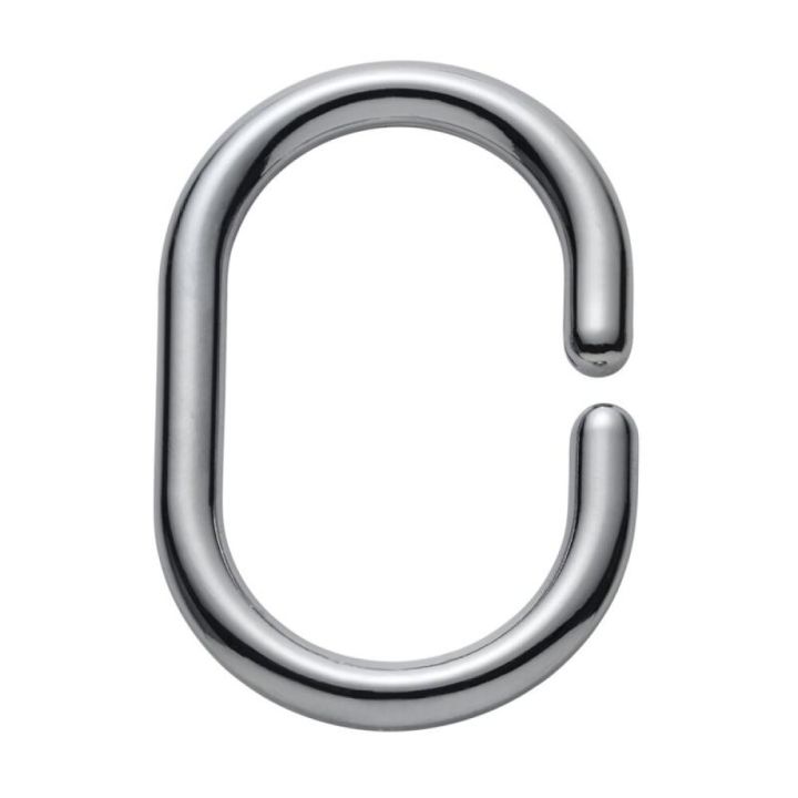 Dušikardina rõngad Diaqua Basic läikiv kroom 6 x 4,2 cm 12 tk/pakk