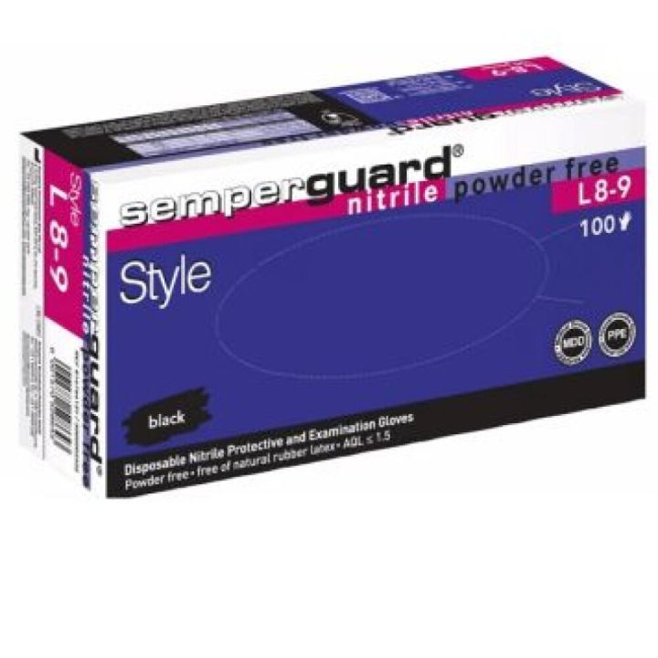 Nitriilkindad Semperguard suurus 10 must 90 tk