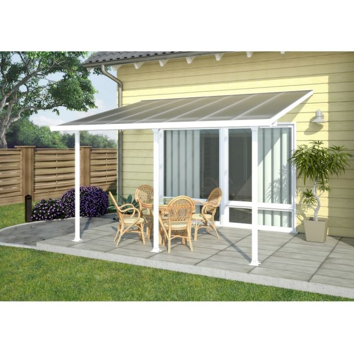 Terrassikatus Solid Elements Martina valge 4,25 x 3 m