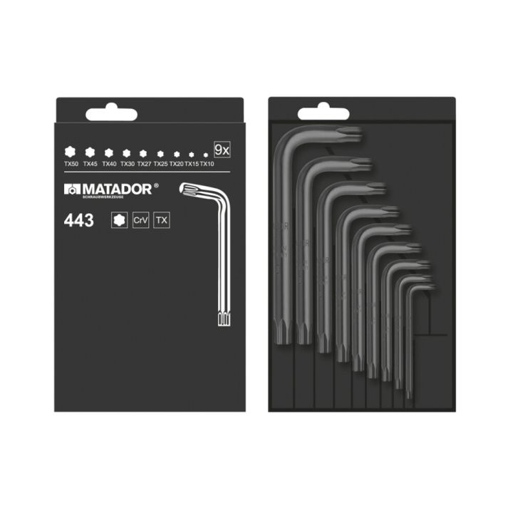 Torx võtmete komplekt TX10 - TX45