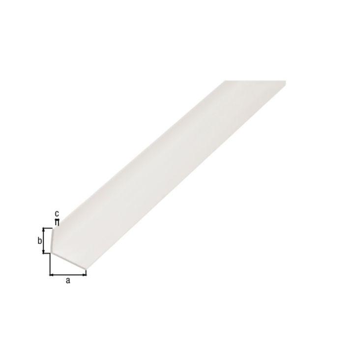 Nurgaprofiil plast valge 20 x 10 x 1000 mm