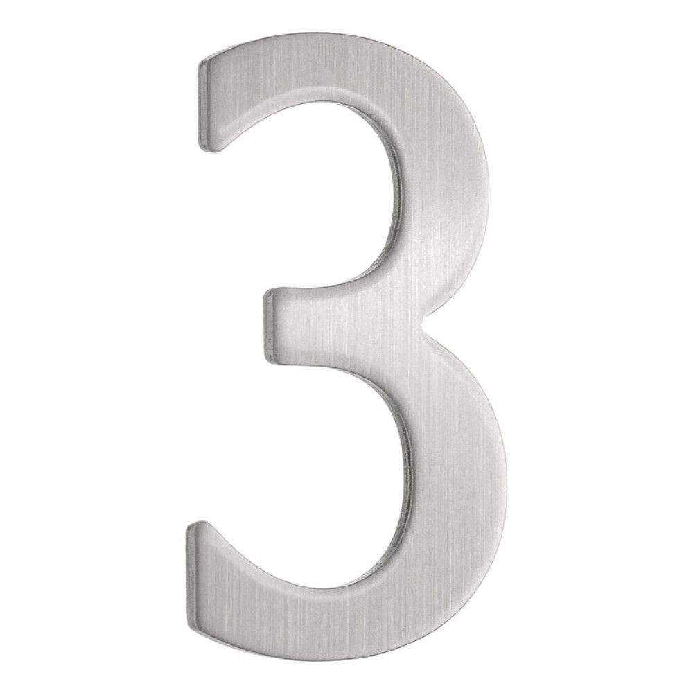 Postkasti number Beslagsboden 3 harjatud roostevaba teras