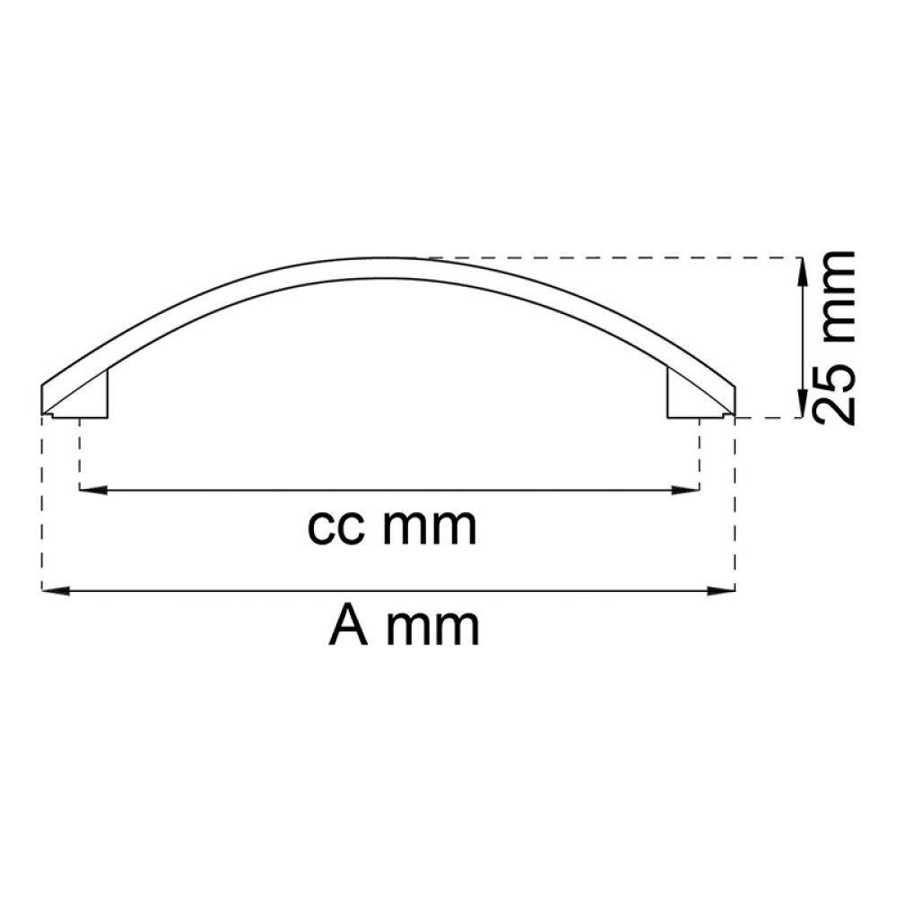 Käepide Habo Cornelia 105 mm must