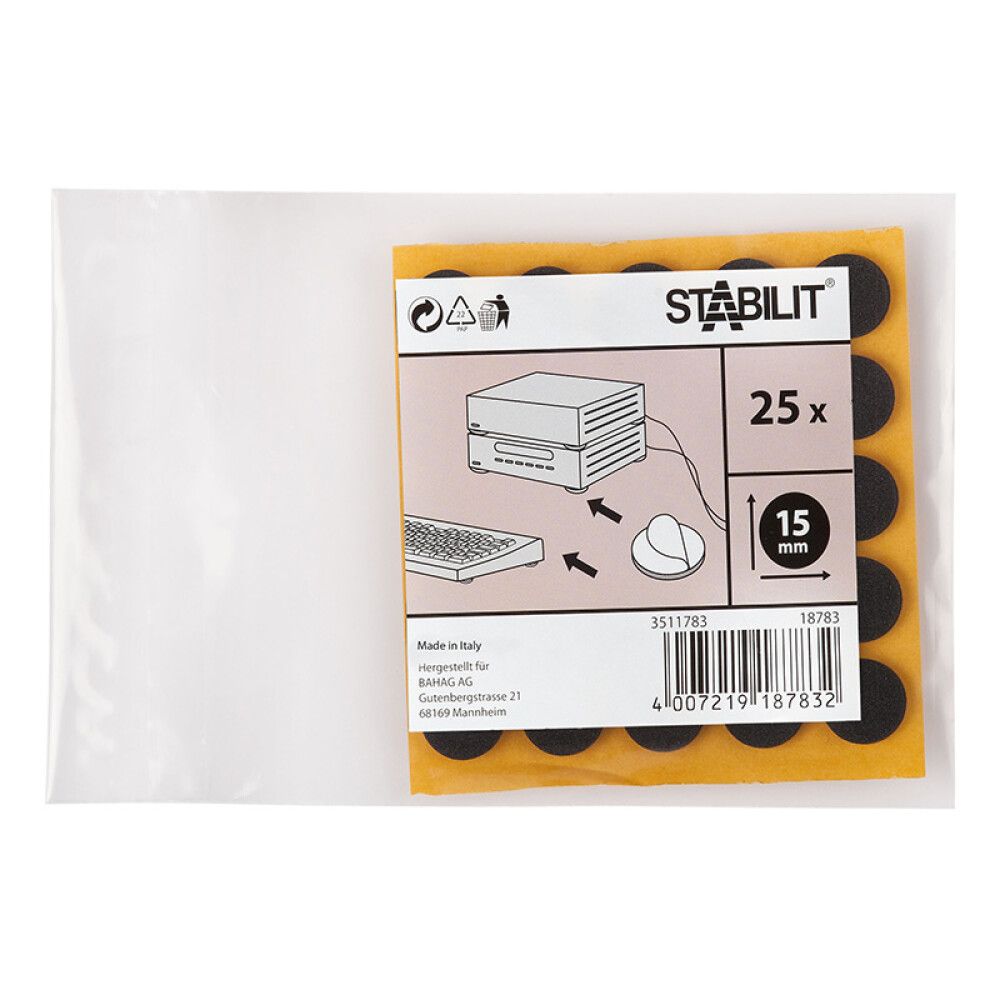 Libisemistõke Stabilit must 15 mm 25 tk