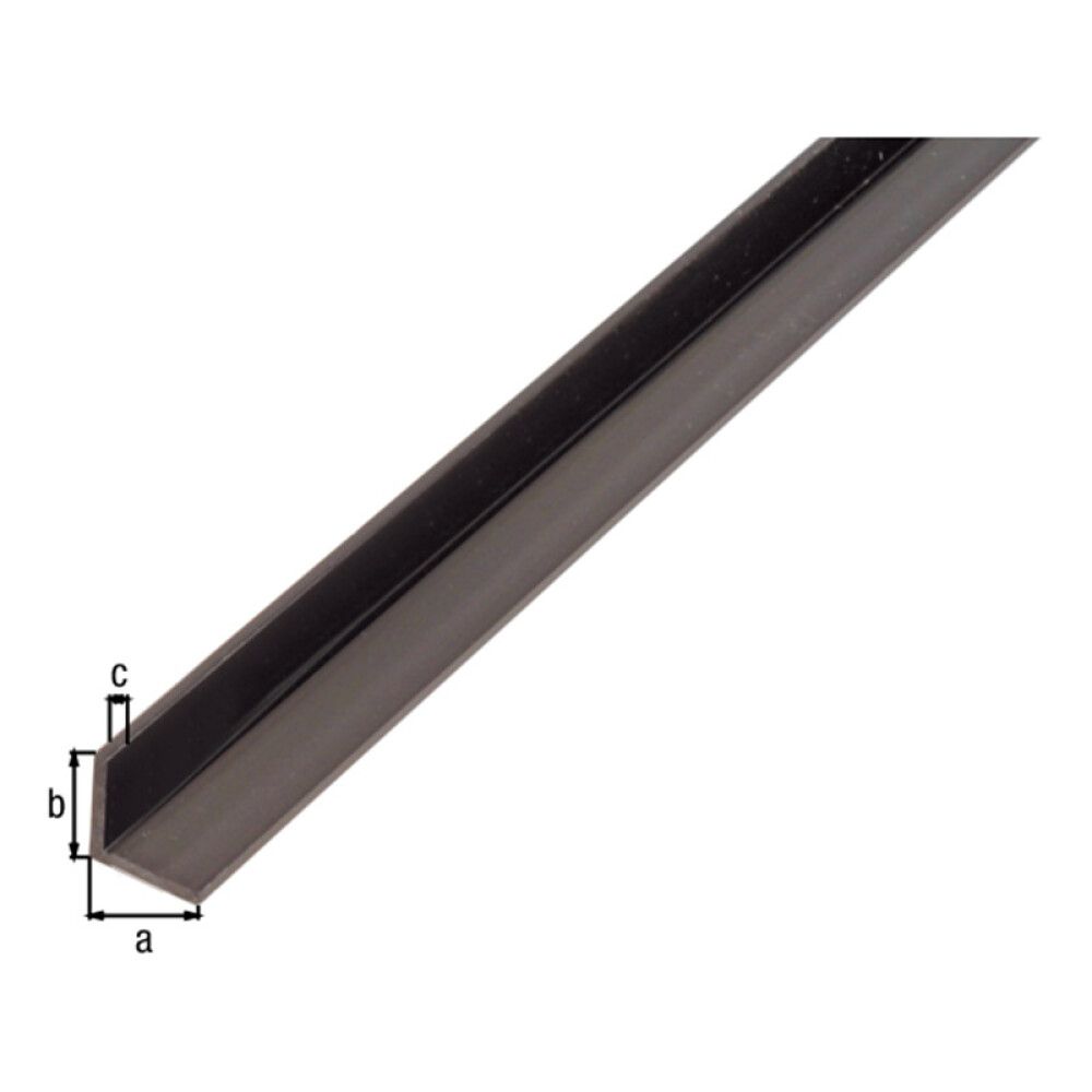 Nurgaprofiil plast must 25 x 25 x 1000 mm