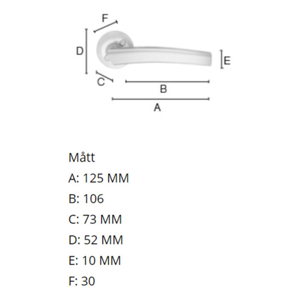 Välisukse link Beslagsboden B138M harjatud kroom