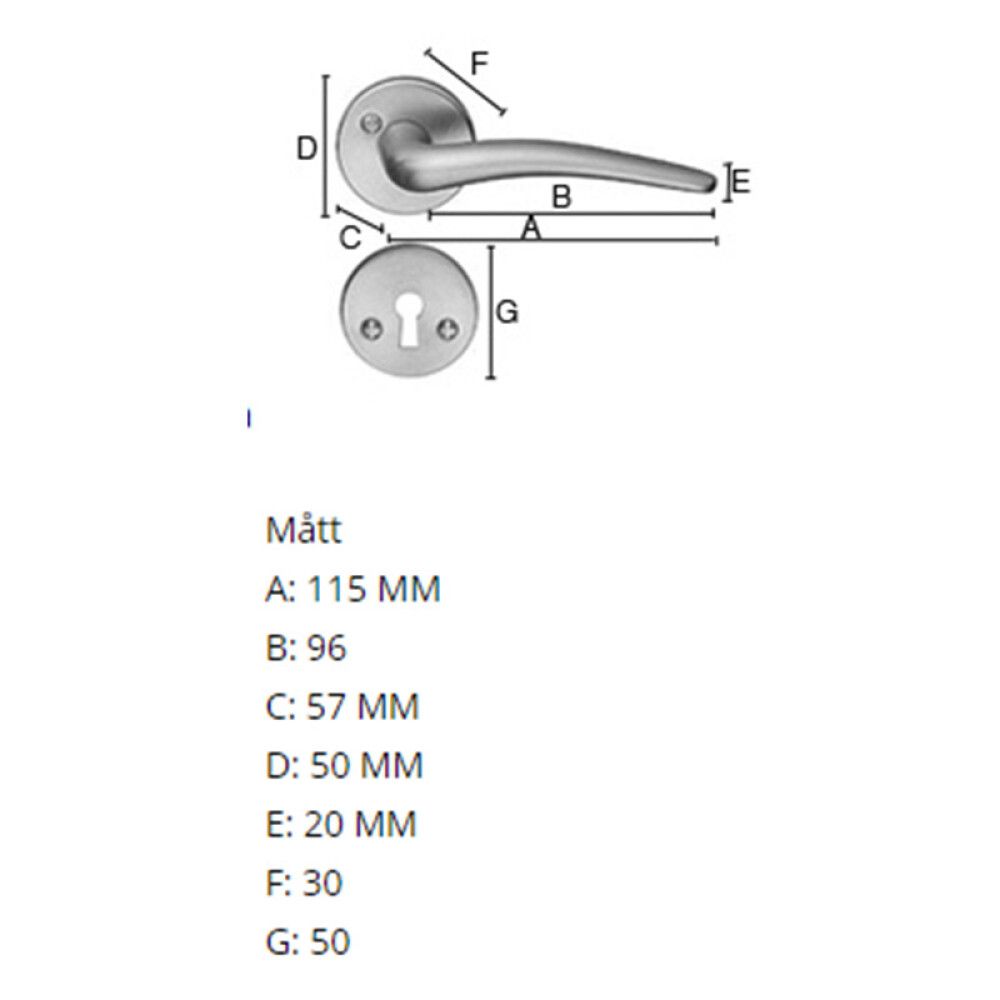 Siseukse link Beslagsboden B284PNS