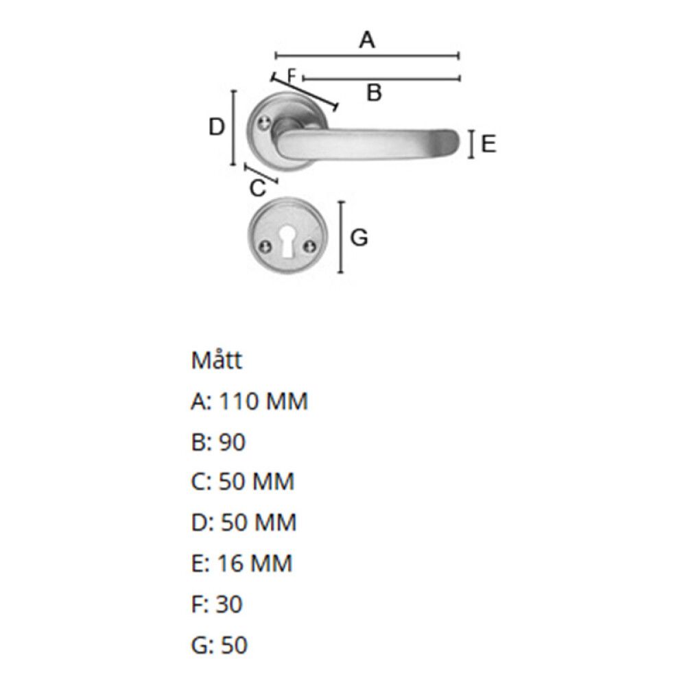 Siseukse link Beslagsboden B249PNS