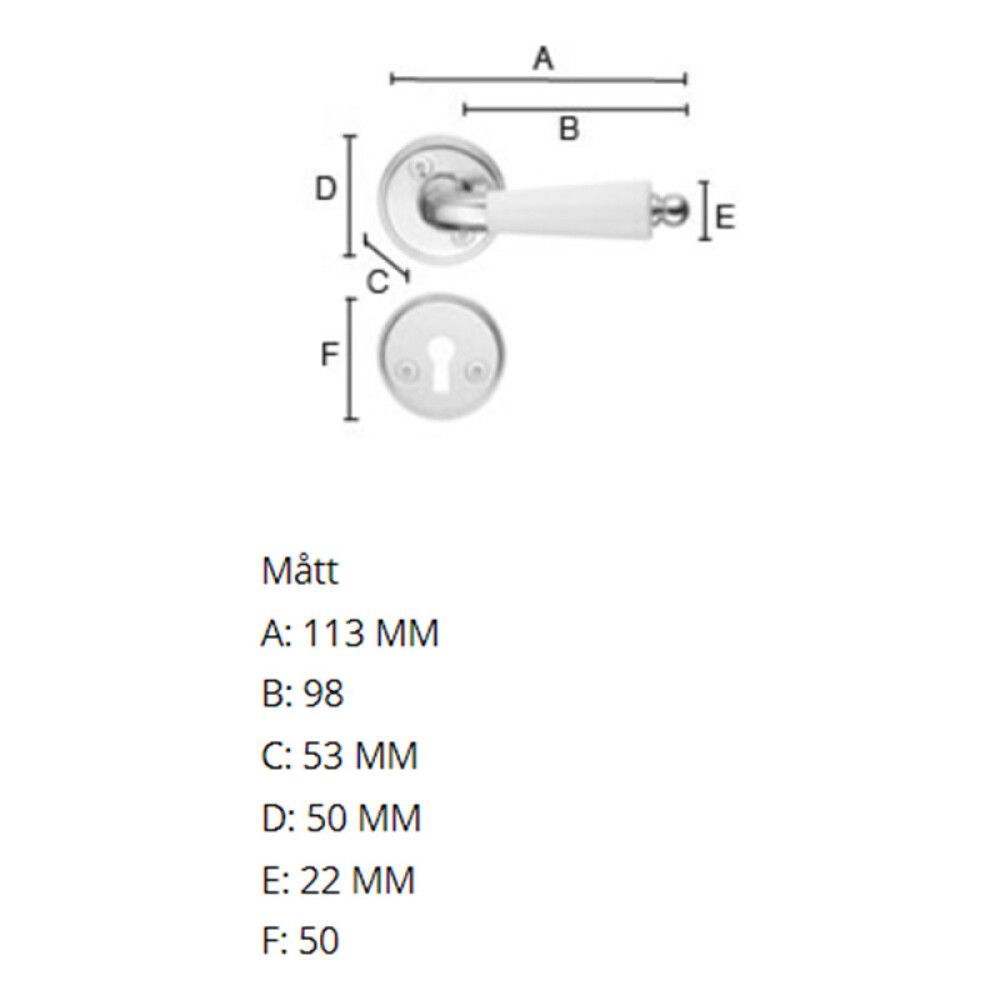 Siseukse link Beslagsboden Design B279KNS
