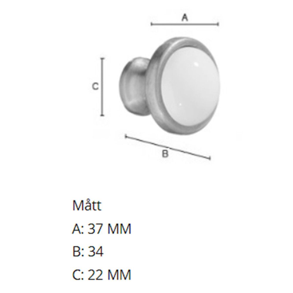 Mööblinupp Beslagsboden Tradition ø 38 mm antiik vask