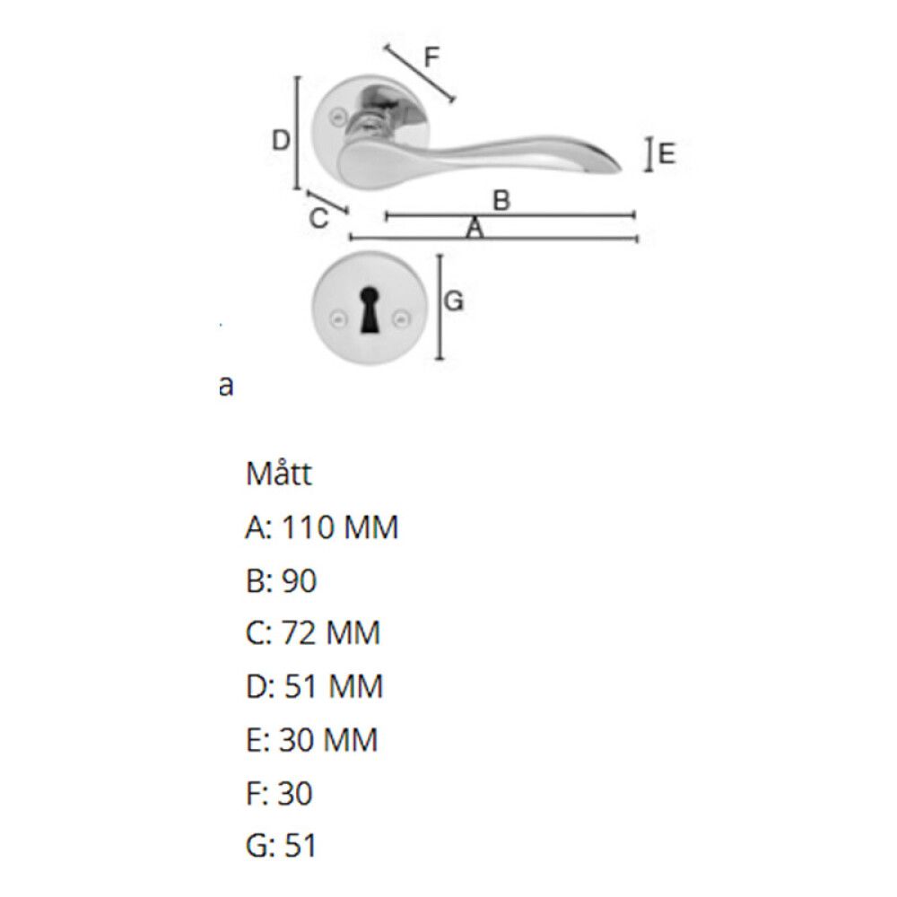 Siseukse link Beslagsboden B857PN