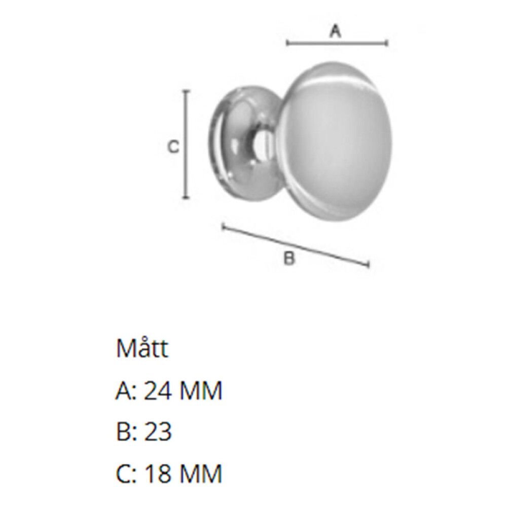 Mööblinupp Beslagsboden Tradition ø 24 mm harjatud nikkel