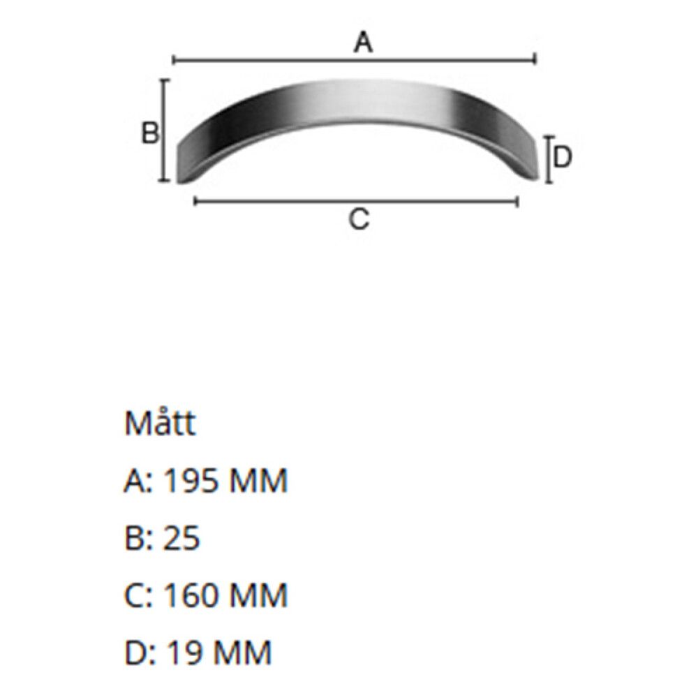 Käepide Beslagsboden Modern 195 mm harjatud nikkel
