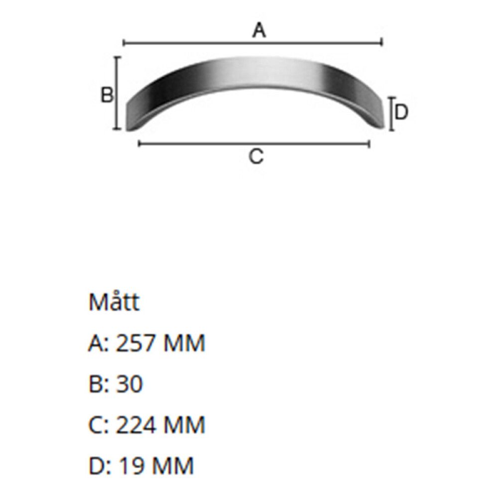 Käepide Beslagsboden Modern 257 mm harjatud nikkel