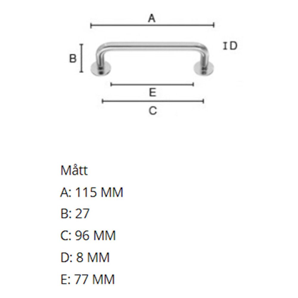 Käepide Beslagsboden Modern 115 mm läikiv vask