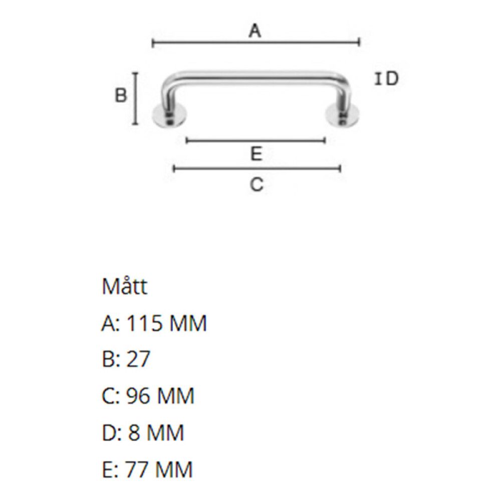 Käepide Beslagsboden Modern 115 mm kroom