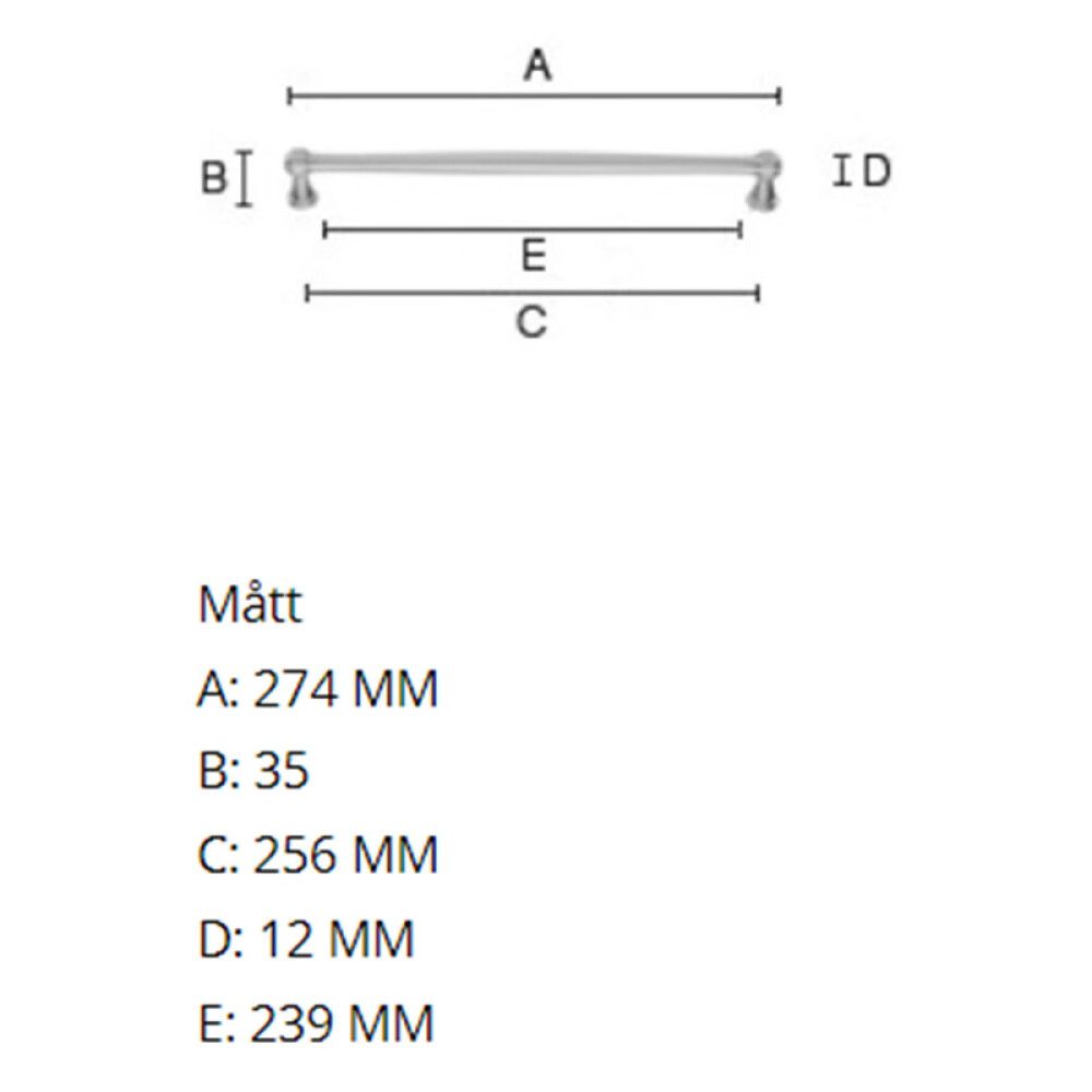 Käepide Beslagsboden Tradition 274 mm tinatatud