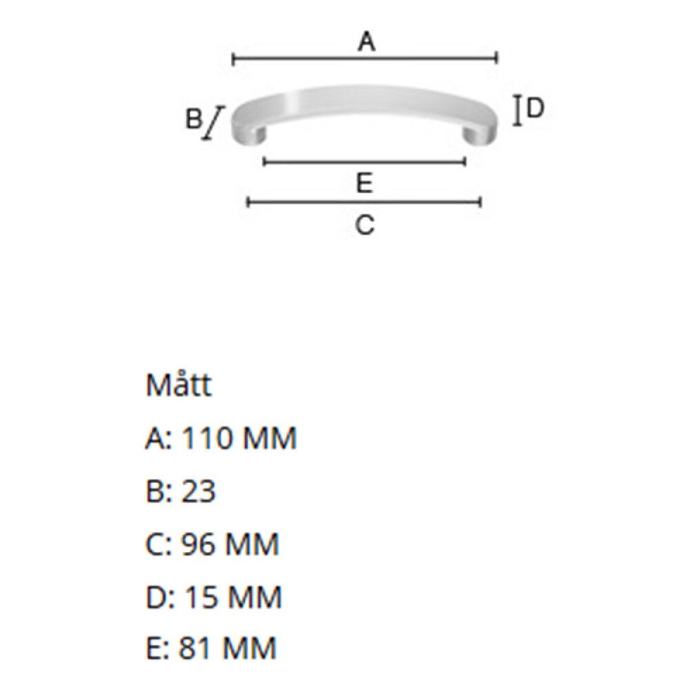 Käepide Beslagsboden Modern 110 mm harjatud nikkel